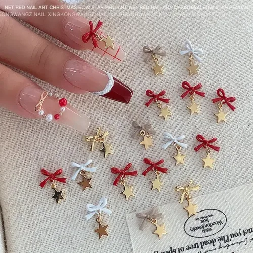 리본 골드스타 네일파츠 10x13mm 젤네일아트재료
