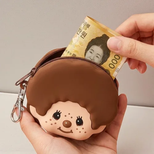 몬치치군 카리비너 파우치 미니미니 트래블 파우치 몬치치인형 카드지갑 동전지갑