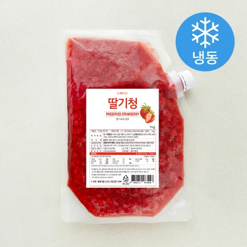 [로켓프레시] 카페 57 딸기청 (냉동), 1kg, 1개