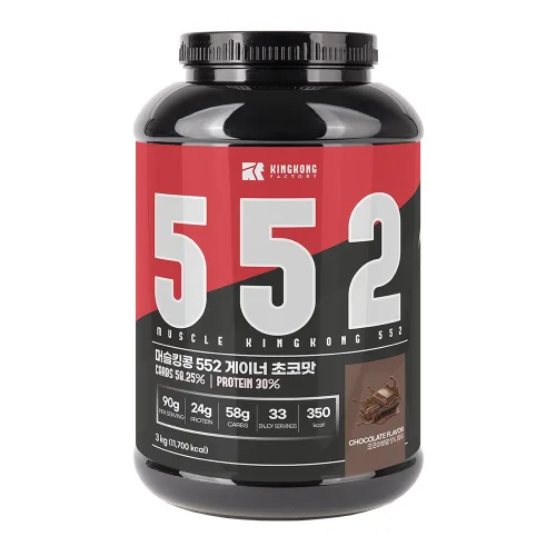 머슬킹콩 552 게이너 초코맛 3kg 벌크업 체중증가 탄수화물, 1개, 3kg