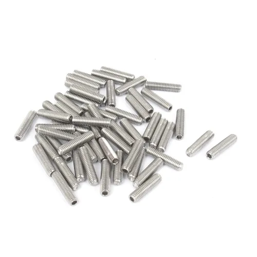 M32mm ic 304 스테인리스 육각 소켓 세트 캡 포인트 그럽 타월 랙 도어 노브용 실버 톤 50개