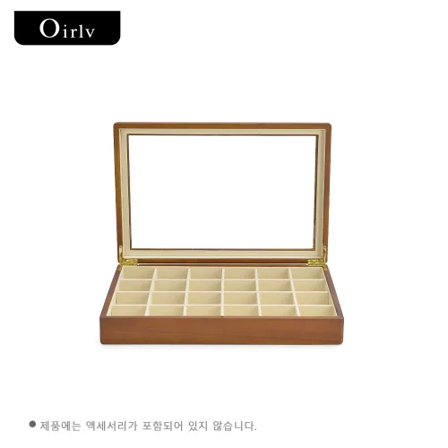 Oirlv 원목 악세사리 보관함 보석함 귀걸이 반지 정리함 반지 진열판 보석 트레이 친구 선물박스 장신구 쟁반 팔찌 반지 목걸이 귀걸이 수납 현관 전시 정리함 보석 진열대 촬영용