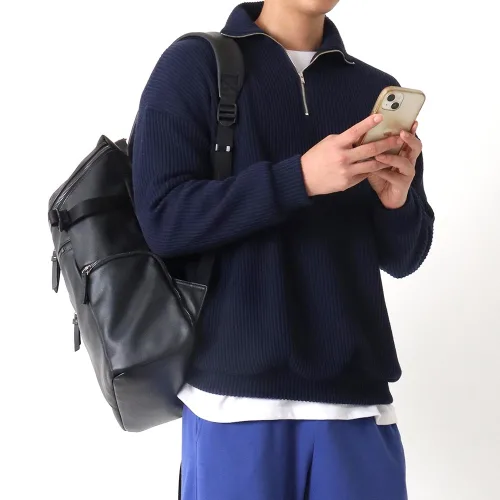 당일출고 M~4XL 지지블랙 로베르 오버핏 하찌 반집업 니트 빅사이즈