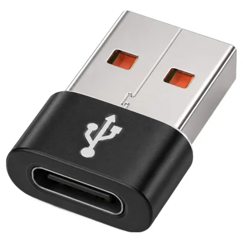 유니렉스 고속 C타입 to USB A 3.0 OTG 변환젠더, 1개, 블랙, 20mm