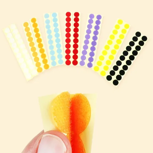 퐁퐁군 원형 찍찍이 테이프 점착테이프 20mm 양면벨크로테이프