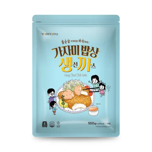 가시제거연구소 순살 가자미살 생선까스 (냉동), 550g, 1개