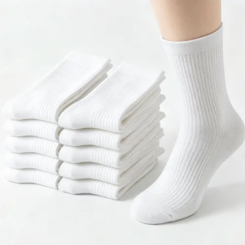 여성용 순면 땀흡수 냄새 방지 중목 양말 10켤레