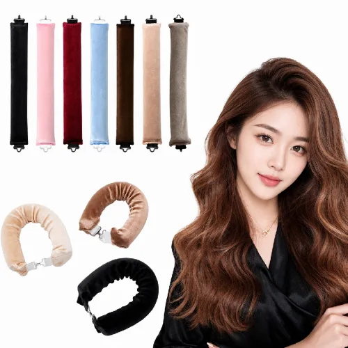 마니코 수면 웨이브 헤어롤 무열 컬링롤 긴머리 볼륨펌 구르프 열없는 헤어롤, 3개, 핑크