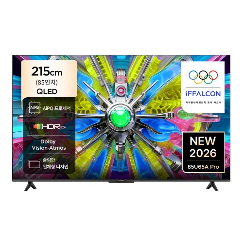 TCL 아이팔콘 4K QLED TV, 85U65A Pro, 방문설치, 스탠드형, 215cm(85인치)