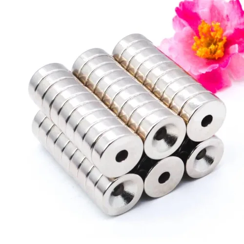 자석 원형 사각 강력 마그네틱 네오디뮴 직경 8/10/12/15/18mm 두께 2/3/4/5mm M3 M4 카운터 싱크 구멍이 있는 강한 영구 희토류 10 개 [호환]