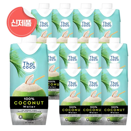 타이코코 코코넛워터/할랄,코셔인증제품, 330ml, 12개