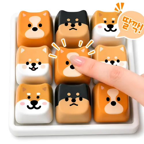 포포루 귀여운 강아지 키보드키캡 키링 키보드 키캡