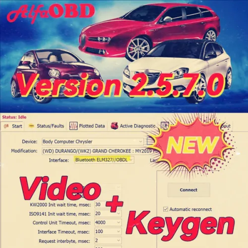 자동차 진단 AlfaOBD 2.5.7.02.5.6.0 자동차 도구 ECU 코딩 키 프로그래밍 도구 수리 공 피아트/지프용