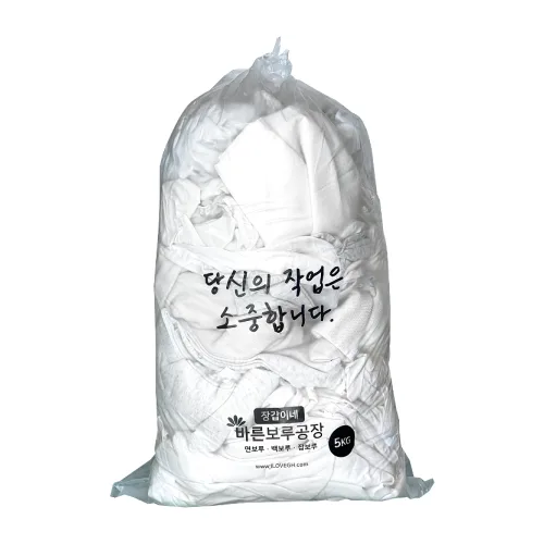 바른보루 국산 면 보루 원단 100% 고급 기름 청소 걸레, [특A]백색 보루(대) 5kg, 1개