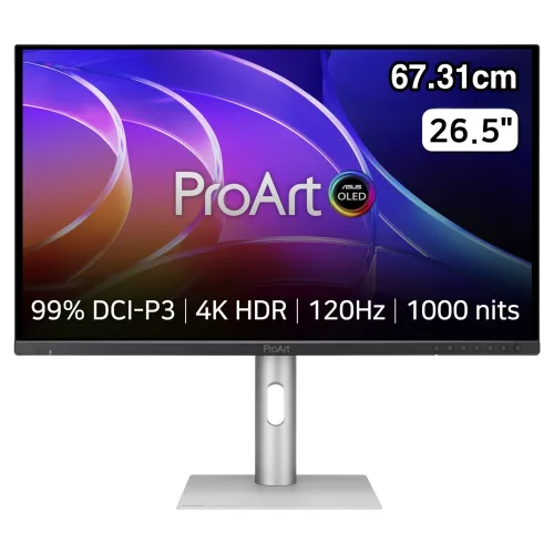 에이수스 4K UHD ProArt Display QD-OLED 120Hz 0.1ms 1000cd sRGB 100% DCI-P3 99% 멀티스탠드 전문가용 모니터, 67.31cm, PA279CDV