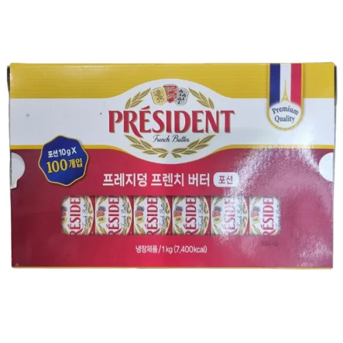 프레지덩 무가염포션버터, 1kg, 100개
