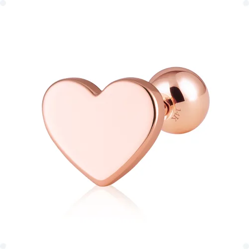 쥬넬 14K 심플 러블리 하트 피어싱(2 size)
