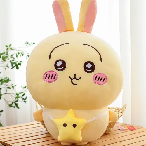 모모나가 플러시 베개 만화 하치와레 귀여운 우사기 인형 장식품 선물 소녀들을 위한 집 장식