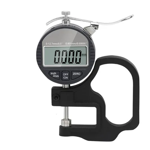랩앤툴스 0.001mm 고정밀 가죽 비닐 안경 전문 측정기 디지털 두께게이지 고급형