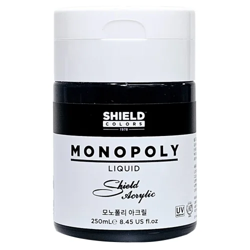 쉴드 모노폴리 아크릴물감 660 Black, 250ml, 1색