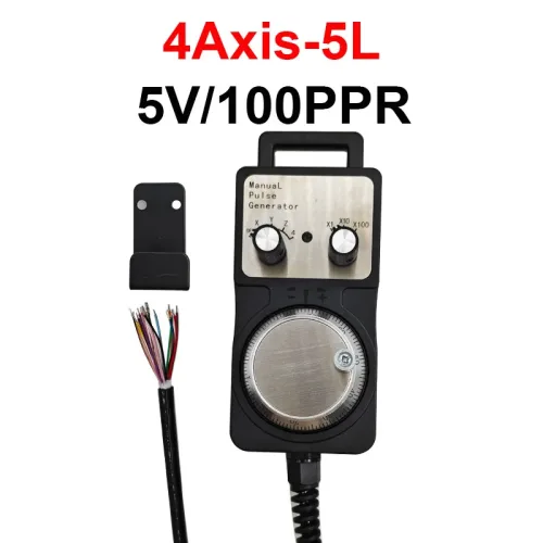 CNC 전자 핸드휠 4축 6축 MPG 60mm 5V 100PPR 5L CNC 라우터 기계용 로터리 엔코더