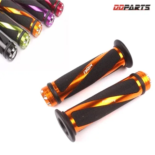 LJ 22mm 오토바이 튜닝 핸들그립 손잡이 빗살 크롬형 모델 DDPARTS 디디파츠, 1세트, 검정