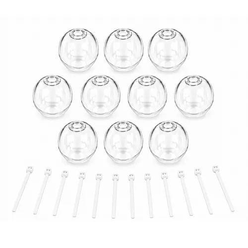 라라홈 왁뿌볼 DIY 말랑이 고무공 만들기 키트, 10개, 투명공+케이블타이