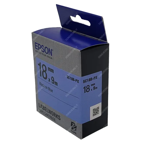 LW-K200PK 정품 파랑 바탕 검정 글씨 엡손 라벨 18mm