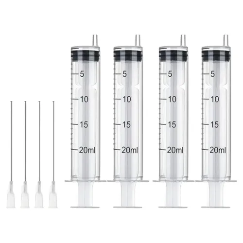 다온셀렉트 무한잉크 충전 석션팁 포함 석션주사기 20ml, 혼합색상, 4개