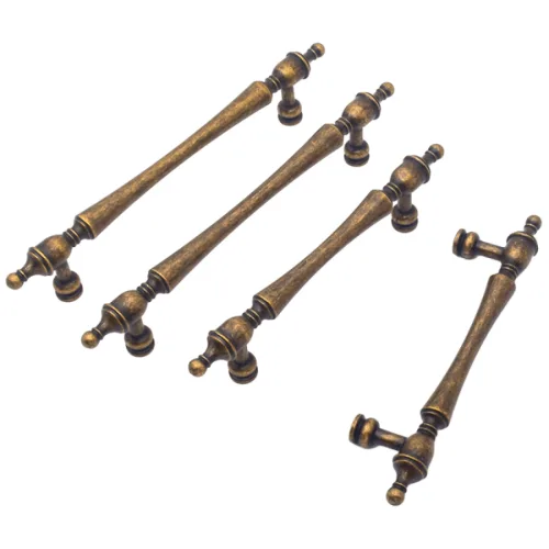Marydeco 아연 합금 소재 클래식 디자인 가구 손잡이 96mm & 128mm 장롱 손잡이 서랍장 손잡이, 6개, 128mm-BAB,레트로 황동