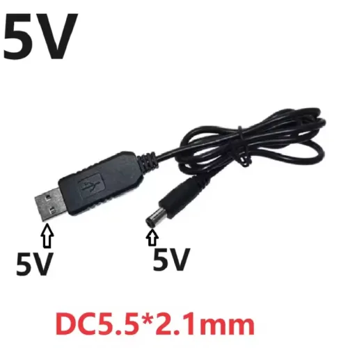 USB 5V to 5V 9V 12V 승압 케이블 DC 전원 케이블, 1개, 5V출력