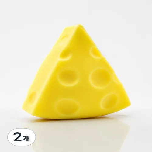 Ellow 삼각 치즈 말랑이 SNS핫템 세모 스퀴시, 2개, 55g, 치즈 옐로우