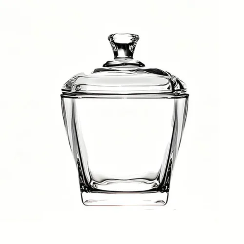 크리스탈 사각 항아리 캔들 악세사리 용기, 1개, 265ml