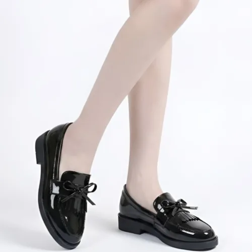 디아망 비주 리본 에나멜 태슬 3cm 로퍼