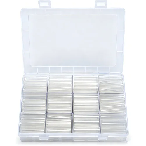 275pcs 열수축 튜브 키트 3:1 비율 무접착 투명 수축 튜브 산업용 전선 절연 보호, 275개