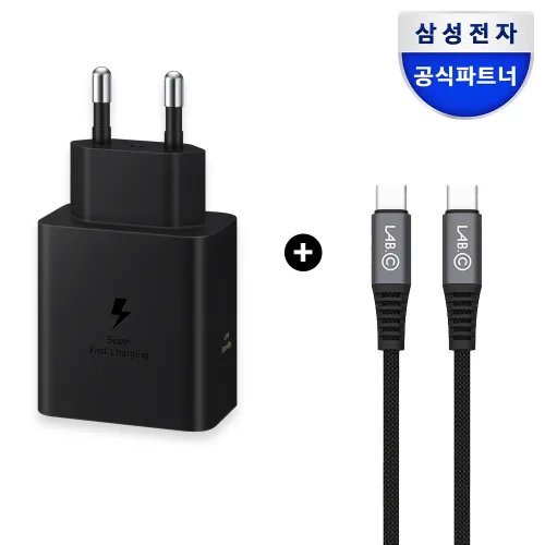 삼성 정품 60W 초고속 충전기(랩씨 1.8M 케이블 포함) EP-T6010N+LABC-567, 1개, 블랙(랩씨 1.8M 케이블 포함)