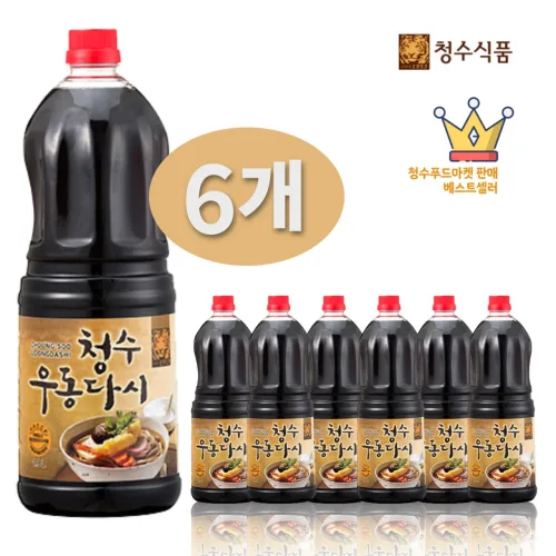 청수식품 우동다시 1.8L x 2개,3개,4개,5개,6개 (국물의참맛,만능소스)