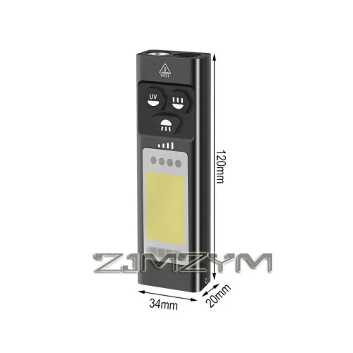BORUiT V30 UV EDC 손전등 타입-C 충전식 파워뱅크 작업등 자석 부착 캠핑 포켓 랜턴