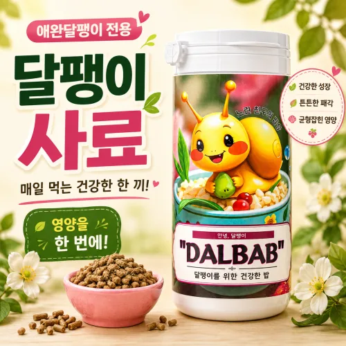 (안녕,달팽이) 달밥 애완 달팽이 사료 펠릿 먹이, 1개, 120ml