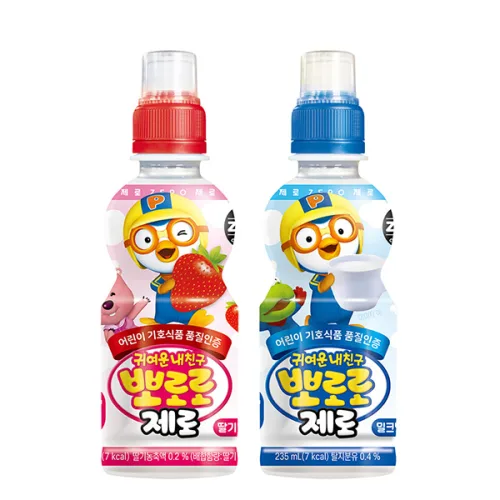 뽀로로음료 제로 밀크 x12개+딸기 x12개
