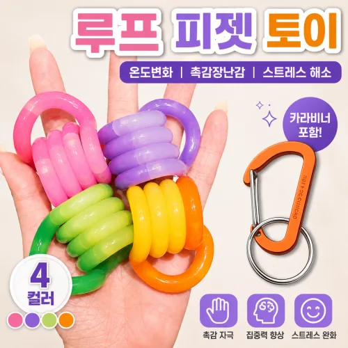 온도에 따라 색이 변하는 탱글 트위스트 피젯, 1개, 그린