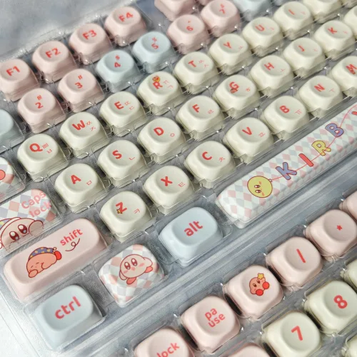 차맥스 귀여운 기계식 키보드 키캡 한글 영문 각인 PBT 염료승화캐릭터 키캡