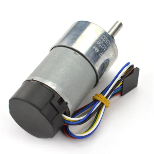 DFRobot 12V Metal DC Geared Motor with Encoder (90:1, 122RPM, 38Kg.cm) (FIT0403), 1개