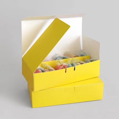 라라패키지 마카롱 12구 상자 간지포함, 10개, 옐로우