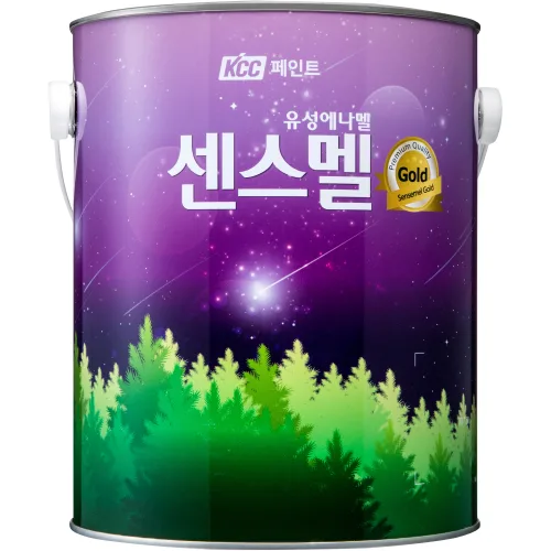 KCC페인트 센스멜골드 에나멜페인트 무광, 흑색, 4L, 1개