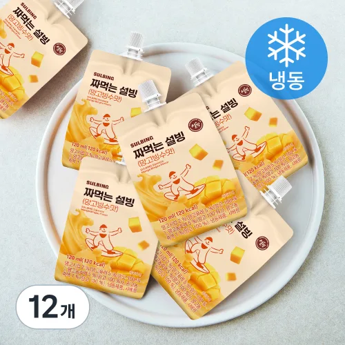 [로켓프레시] 설빙 짜먹는 망고빙수맛 (냉동), 120ml, 1개입, 12개