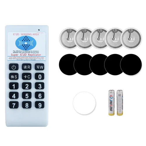 RFID NFC 복사기 카드 공동 현관 도어락 태그 UID 복사 읽기 쓰기 13 56Mhz 125Khz 간편 휴대 복제 리더기, 01.RF 복사기 건전지 포함(No.380), 1개