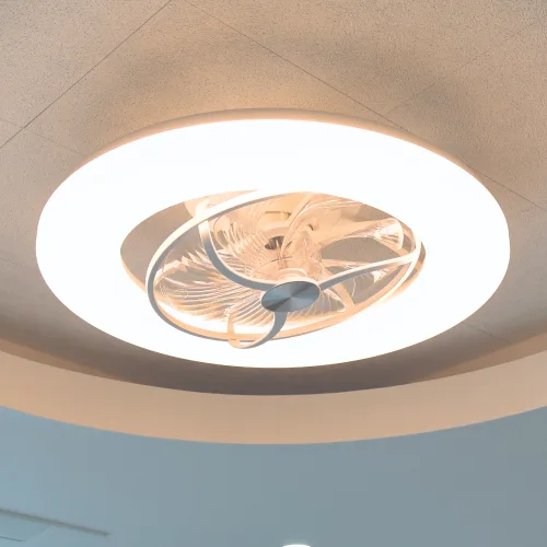 에어카이브 회전형 조명 실링팬 천장형 저소음 초슬림 360도 LED, 화이트