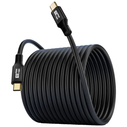 USB 3.2 GEN2 20Gbps 데이터 전송 스튜디오 테더링 5M C타입 고속 충전 케이블 PD 100W 카메라 외장 하드 메모리, 1개, 500cm