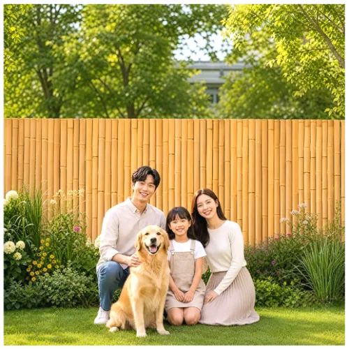 대나무울타리 방부목울타리 대나무 가림막 담장 단독주택 전원주택 한옥 타운하우스, 탄화죽